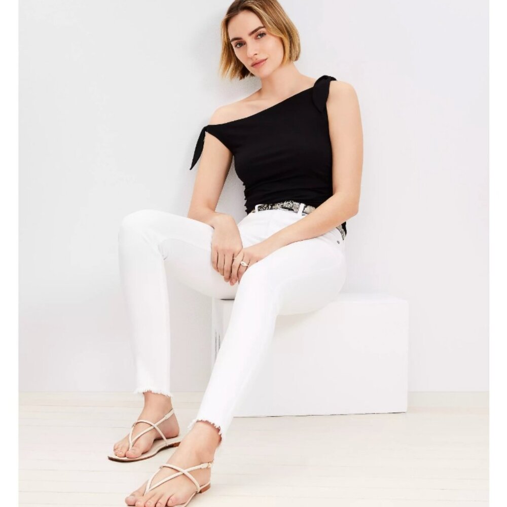 LOFT The Skinny White Jeans Size 31 / 12 Stretch